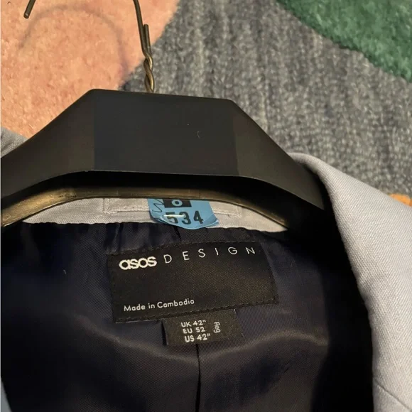 ASOS Design Light Blue Blazer - Picture 3 of 8